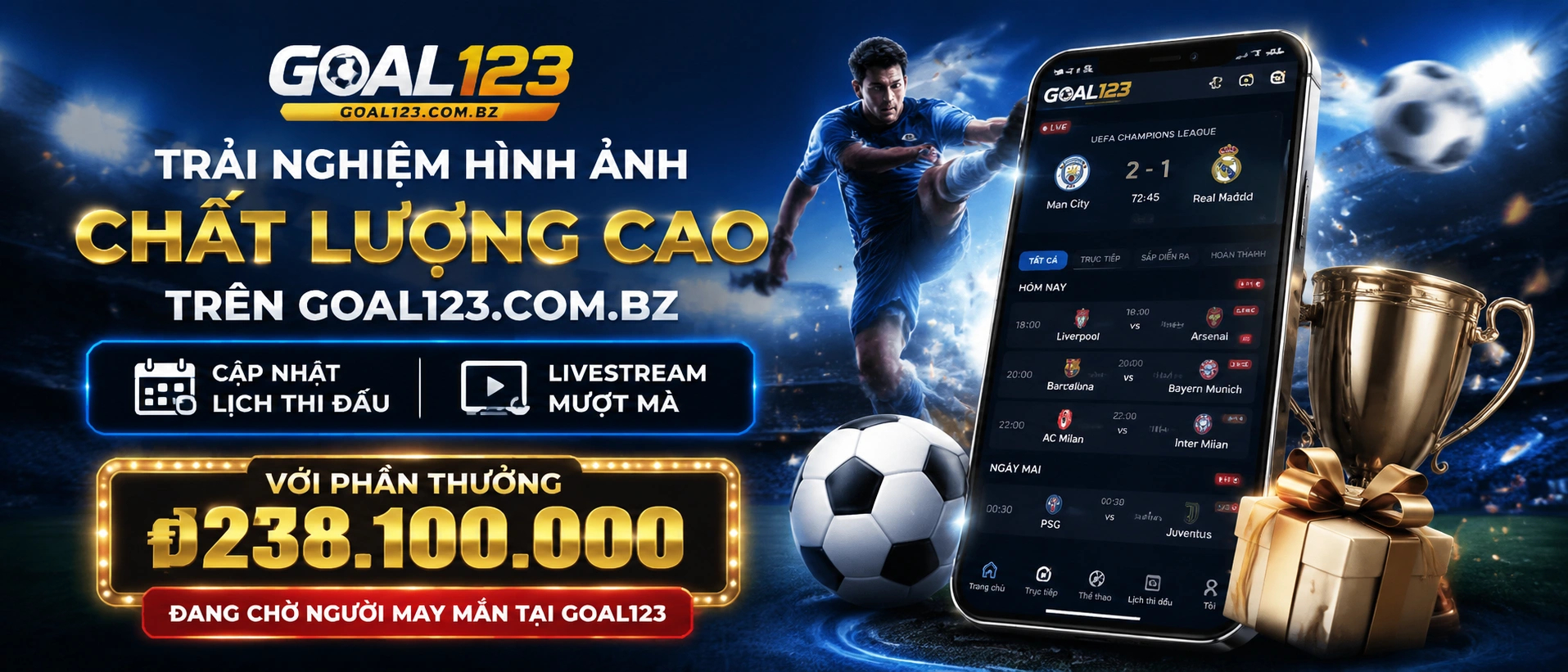 Ảnh giới thiệu trải nghiệm Goal123